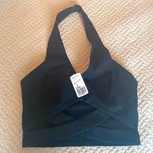 Forever 21, Size Medium, Halter Crop Top, Black